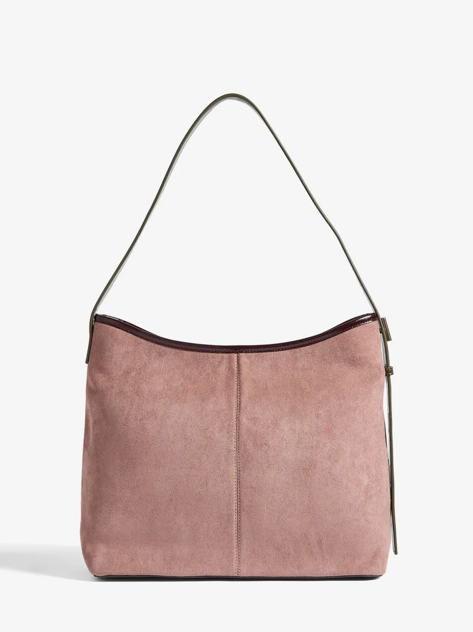 Bordeauxrood - Love & Roses Woven Slouchy Tote Bag