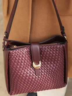 Bordeauxrood - Luella Grey Taupe Flora Weave Hobo Bag