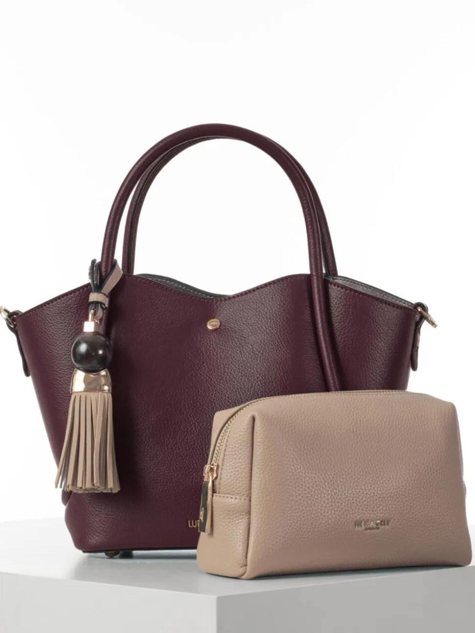 Bordeauxrood - Luella Grey Red Flo Cross-Body Bag