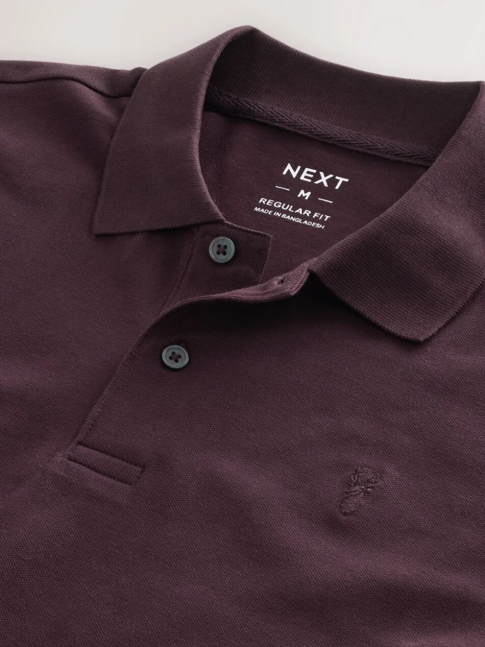 Bordeauxrood - Normale Pasvorm - Piqué poloshirt met korte mouwen