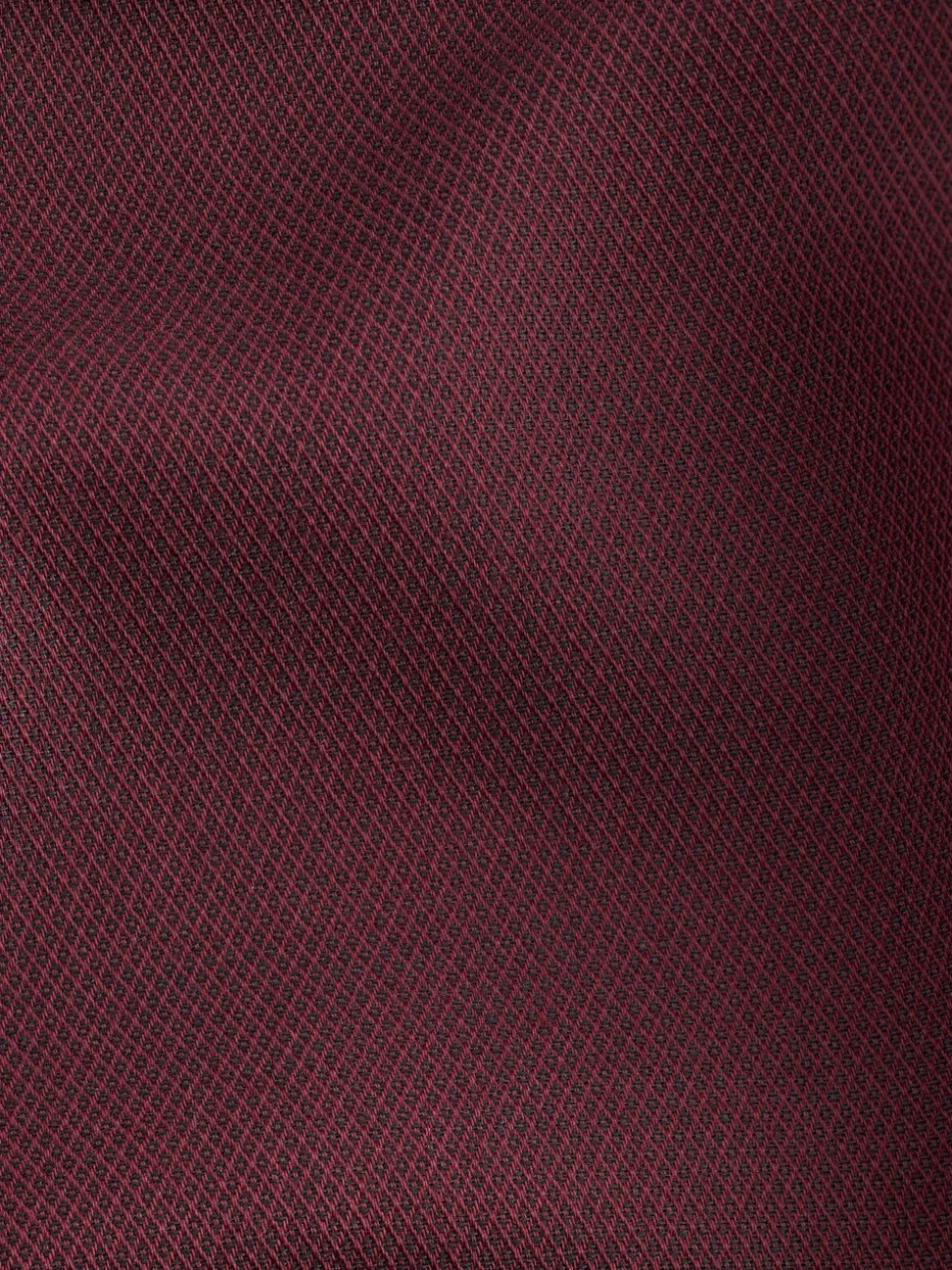 Bordeauxrood - Normale Pasvorm - Onderhoudsvriendelijk, getextureerd, slim fit overhemd met enkele manchet