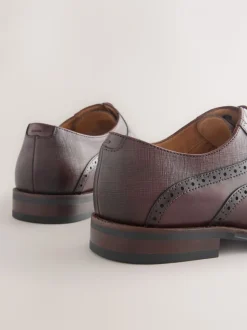 Bordeauxrood - Oxford-schoenen met neusstuk