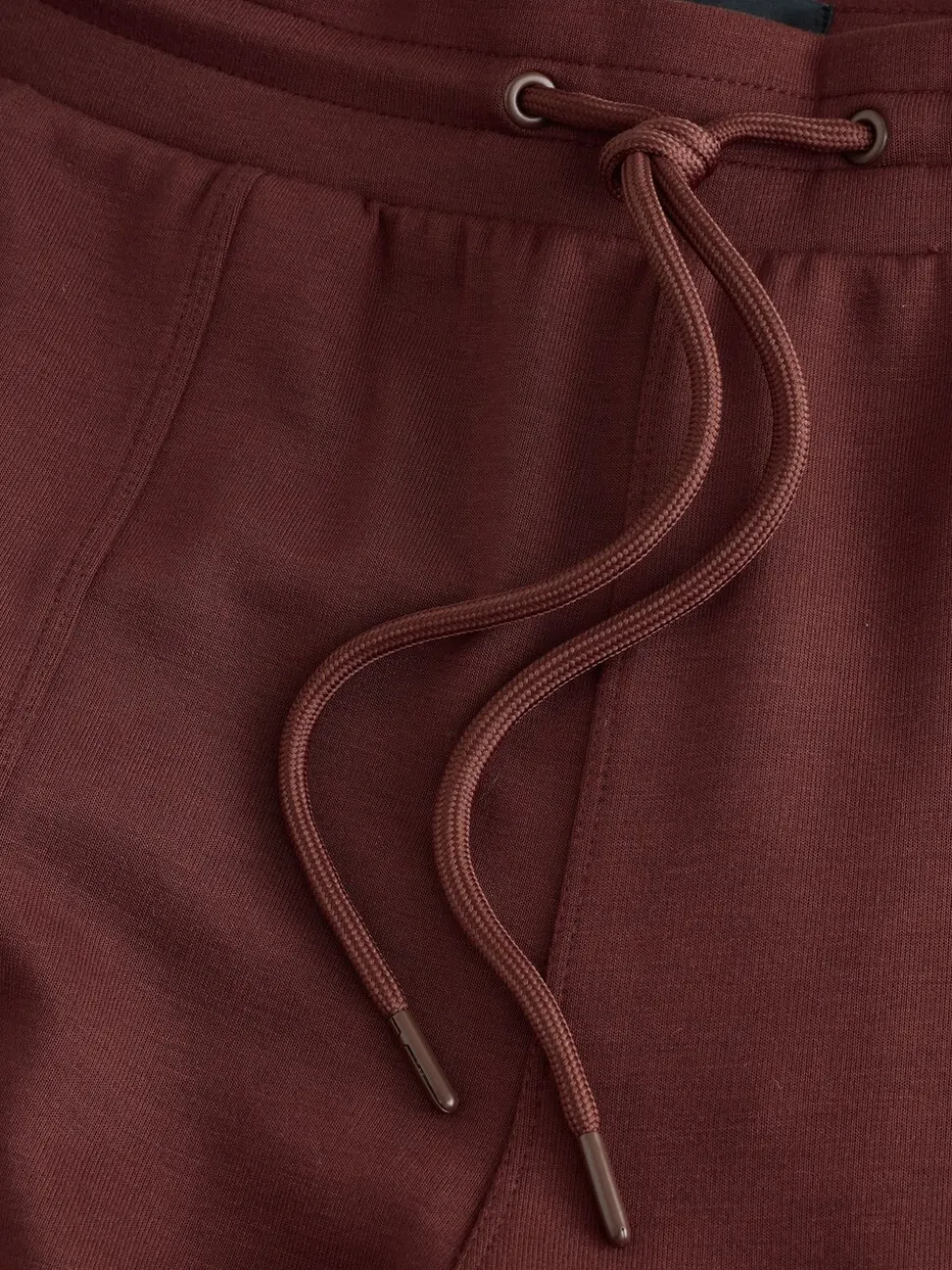 Bordeauxrood - Premium jersey joggingbroek met wijde pijpen