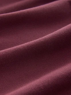Bordeauxrood - Regular fit poloshirt met korte mouwen en contrasterende randen