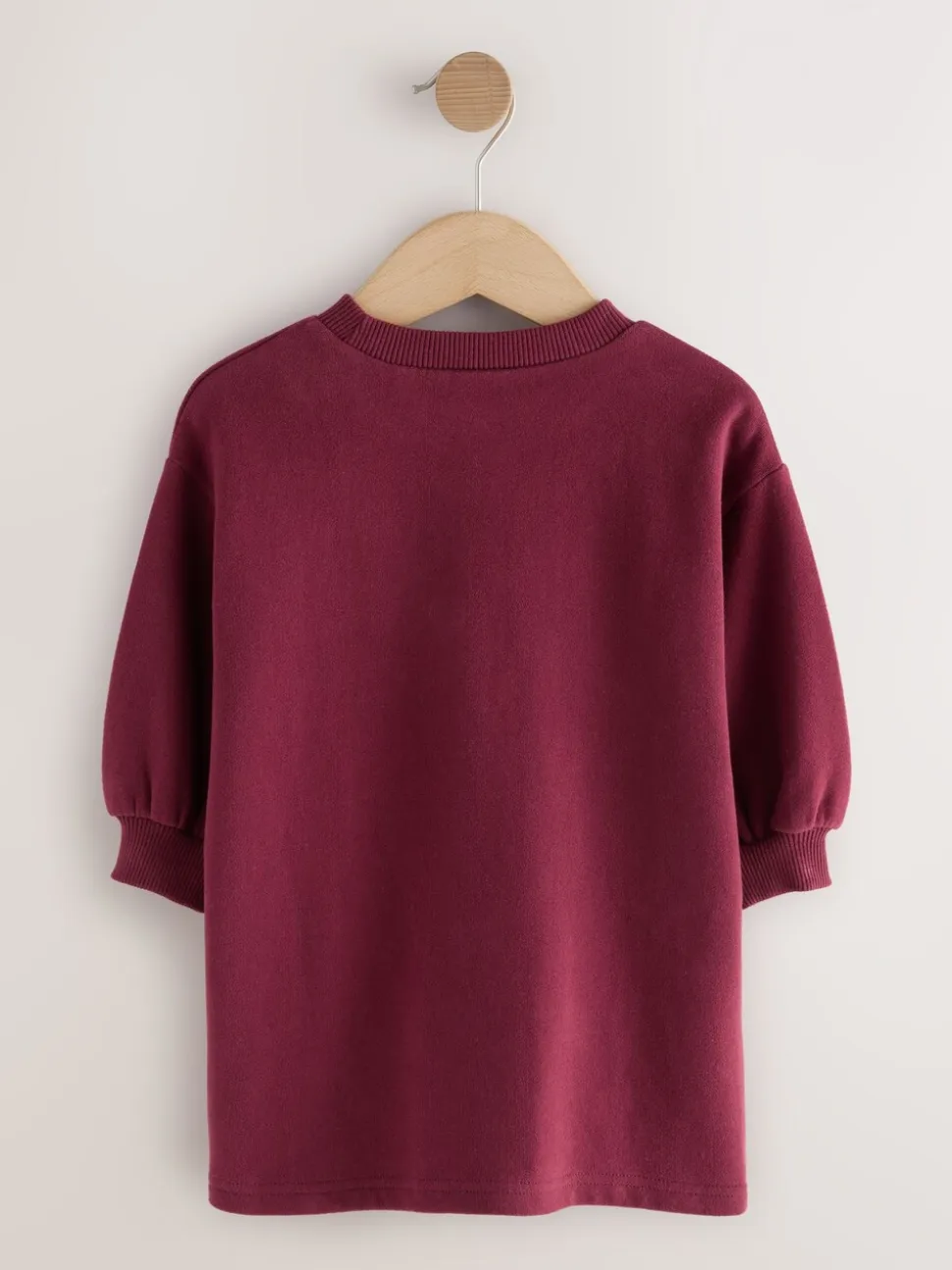 Bordeauxrood - Relaxte sweaterjurk (3mnd-7jr)