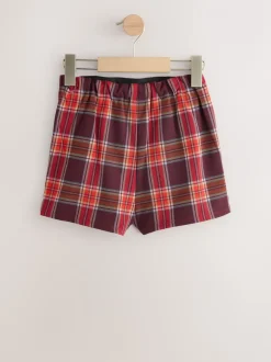 Bordeauxrood - Set van geruite skort en maillot (3mnd-7jr)