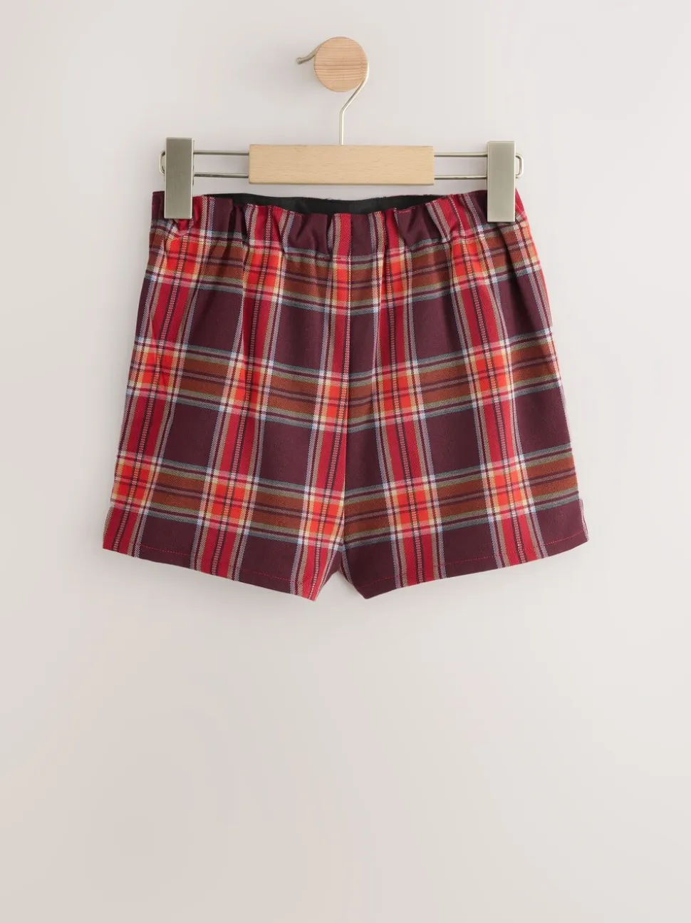 Bordeauxrood - Set van geruite skort en maillot (3mnd-7jr)