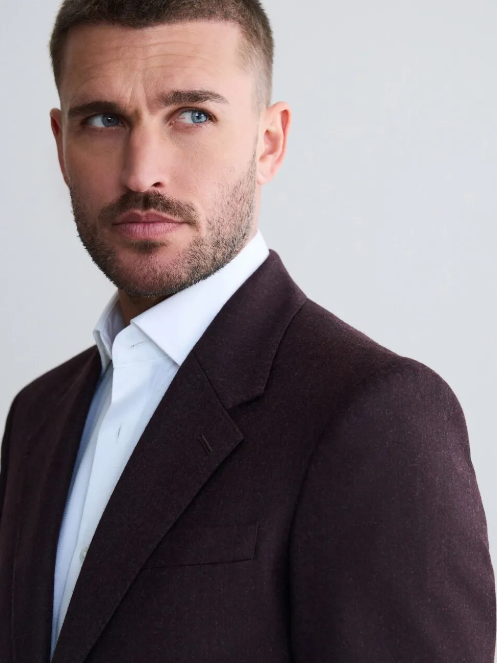 Bordeauxrood - Slim Fit - Signature Zignone flanellen colbert van Italiaanse wol-kasjmier blend
