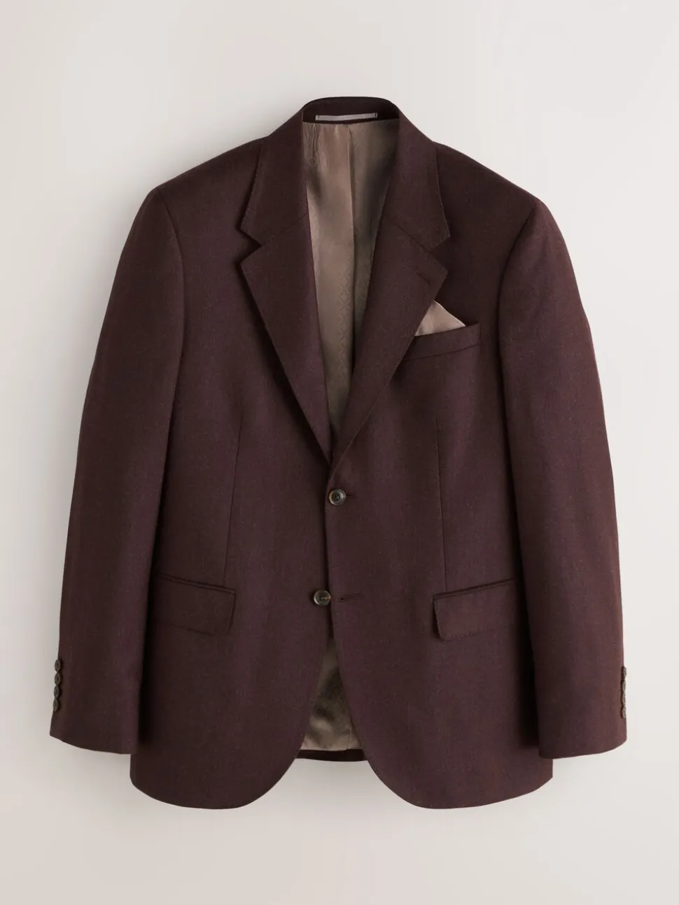 Bordeauxrood - Slim Fit - Signature Zignone flanellen colbert van Italiaanse wol-kasjmier blend