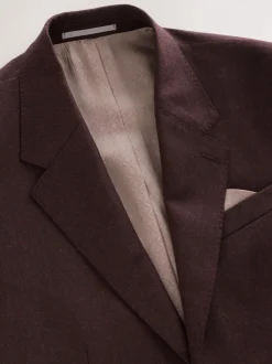 Bordeauxrood - Slim Fit - Signature Zignone flanellen colbert van Italiaanse wol-kasjmier blend