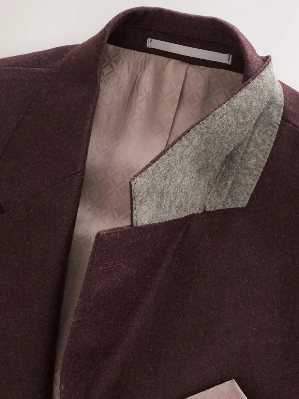 Bordeauxrood - Slim Fit - Signature Zignone flanellen colbert van Italiaanse wol-kasjmier blend