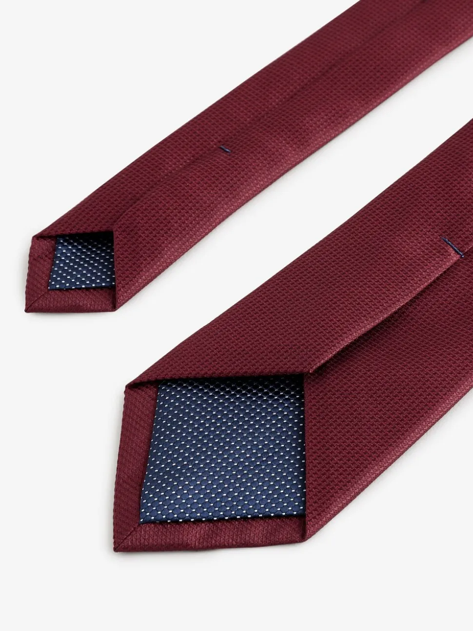 Bordeauxrood - Smal - Stropdas met textuur