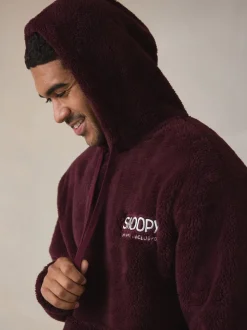 Bordeauxrood - Snoopy Borg Fleece Hoodie