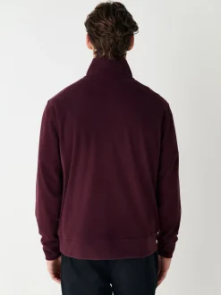 Bordeauxrood - Soft Touch Quarter Zip Neck Fleece