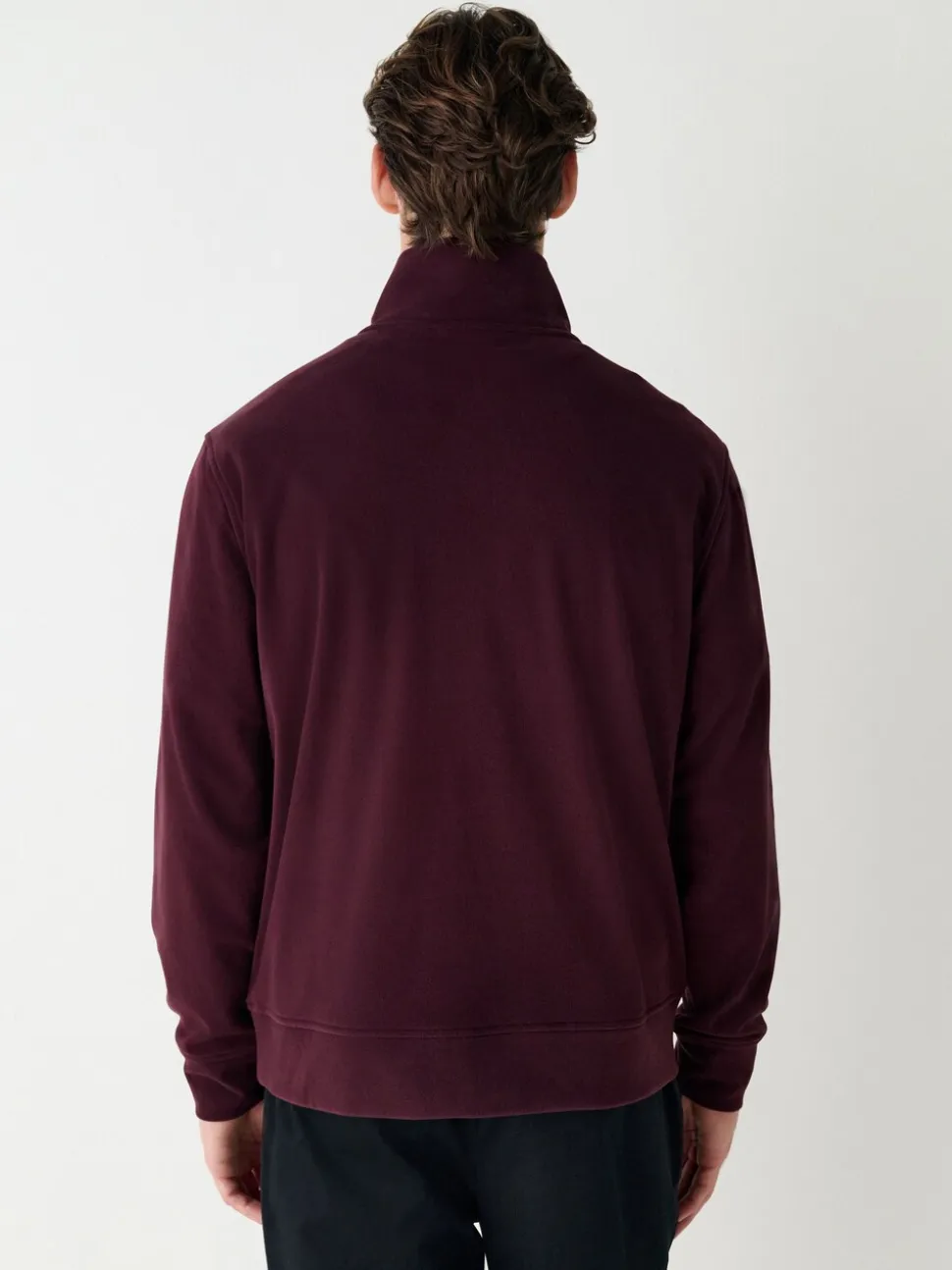 Bordeauxrood - Soft Touch Quarter Zip Neck Fleece