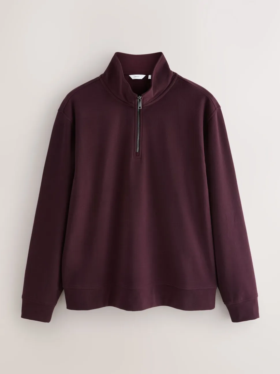 Bordeauxrood - Soft Touch Quarter Zip Neck Fleece