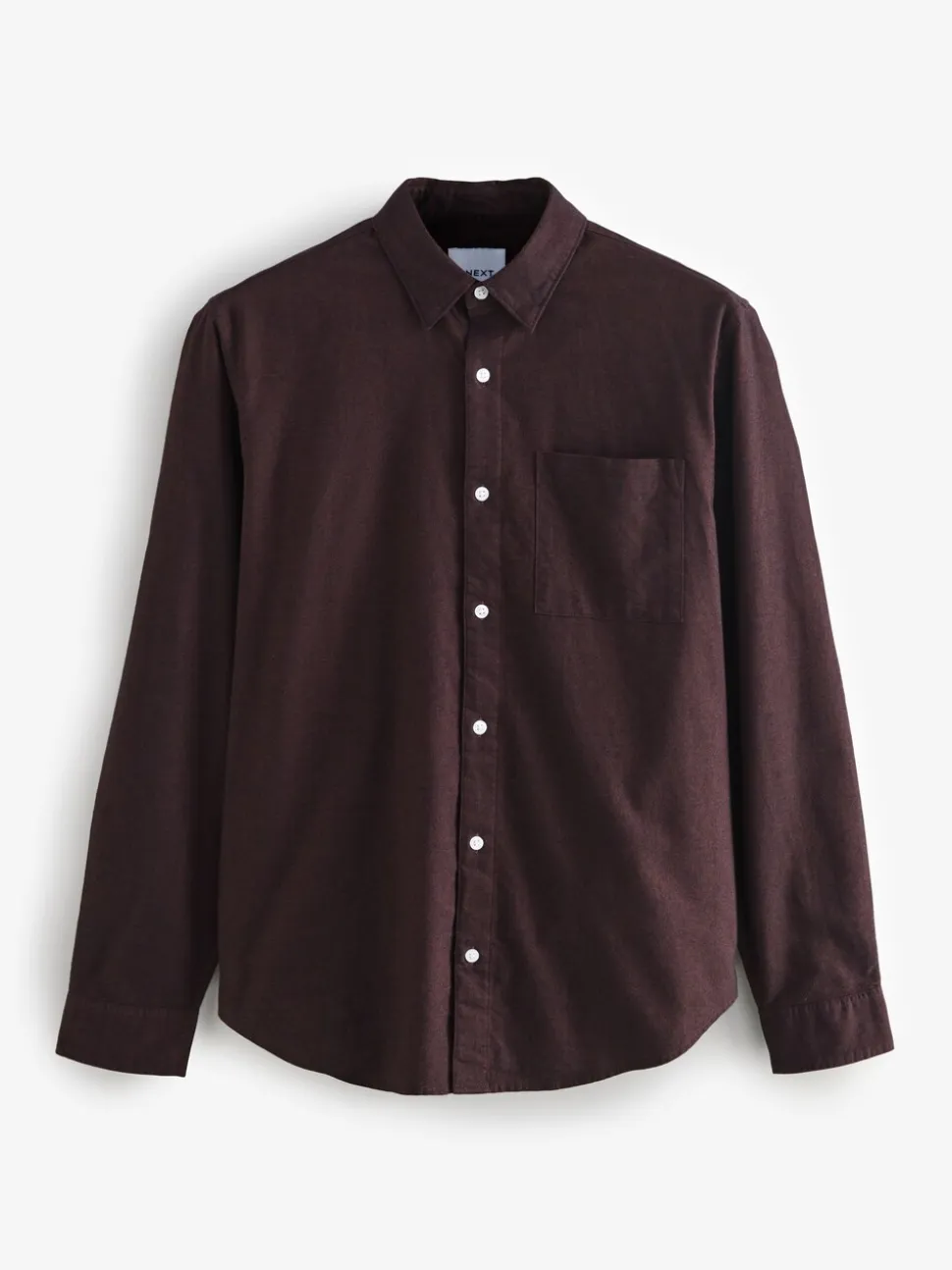 Bordeauxrood - Soft Touch Oxford Long Sleeve Shirt