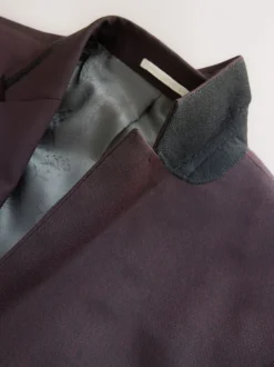 Bordeauxrood - Tailored fit - Inset Lapel Detail Tuxedo Suit Jacket