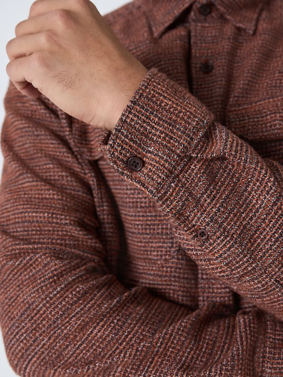 Bordeauxrood - Textured Shacket Overshirt