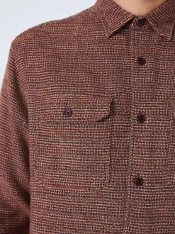 Bordeauxrood - Textured Shacket Overshirt