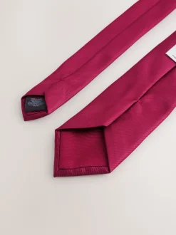 Bordeauxrood - Tie Pocket Square and Brooch Set