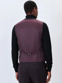 Bordeauxrood - Tuxedo Suit Waistcoat