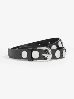 Bordeauxrood en zwart - Friends Like These Studded Belts 2 Pack