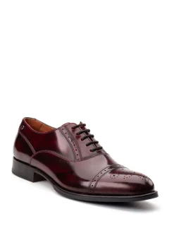 Bordo Red - Base London Franklin Toe Cap Oxford Shoe