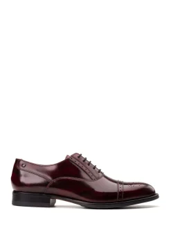 Bordo Red - Base London Franklin Toe Cap Oxford Shoe