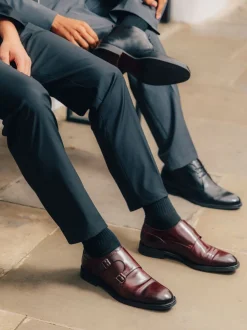 Bordo Red - Base London Taper Monk Shoe
