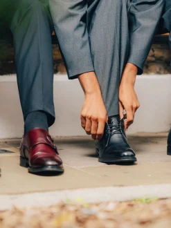 Bordo Red - Base London Taper Monk Shoe