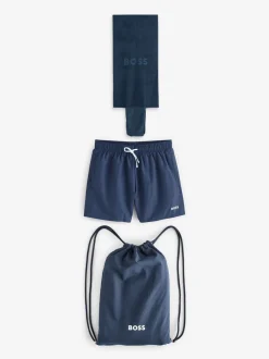 BOSS Swim Shorts, Bag, Towel Beach Gift Set