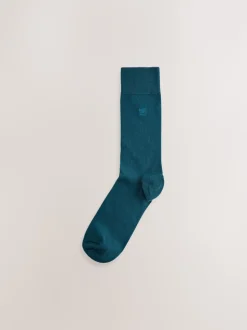 Bright Blue/Green/Red - Verpakking van 8 - Frisblijvende sokken met borduursel