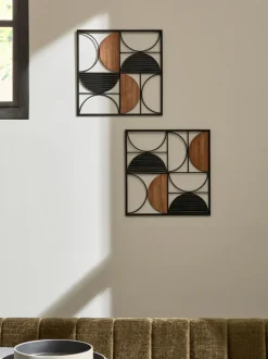 Brons-metalen abstracte kunst voor aan de wand
