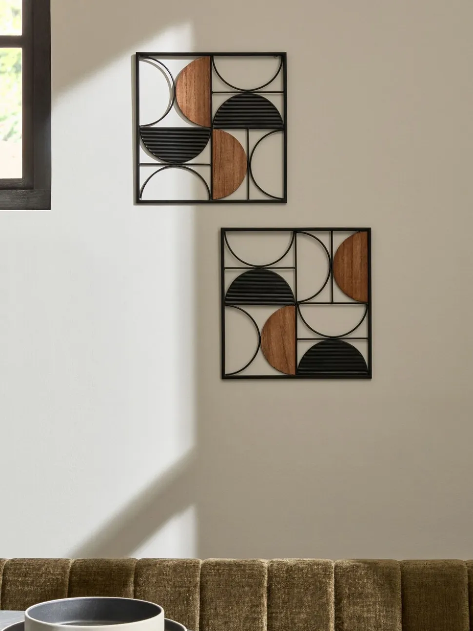 Brons-metalen abstracte kunst voor aan de wand