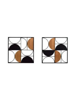 Brons-metalen abstracte kunst voor aan de wand