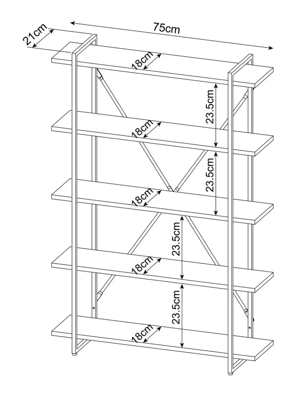 Bronx - Wandplanken met 5 lagen