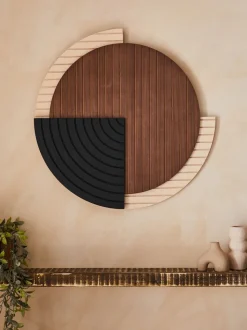 Bronx circulaire wanddecoratie van hout