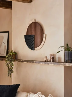 Bronx circulaire wanddecoratie van hout