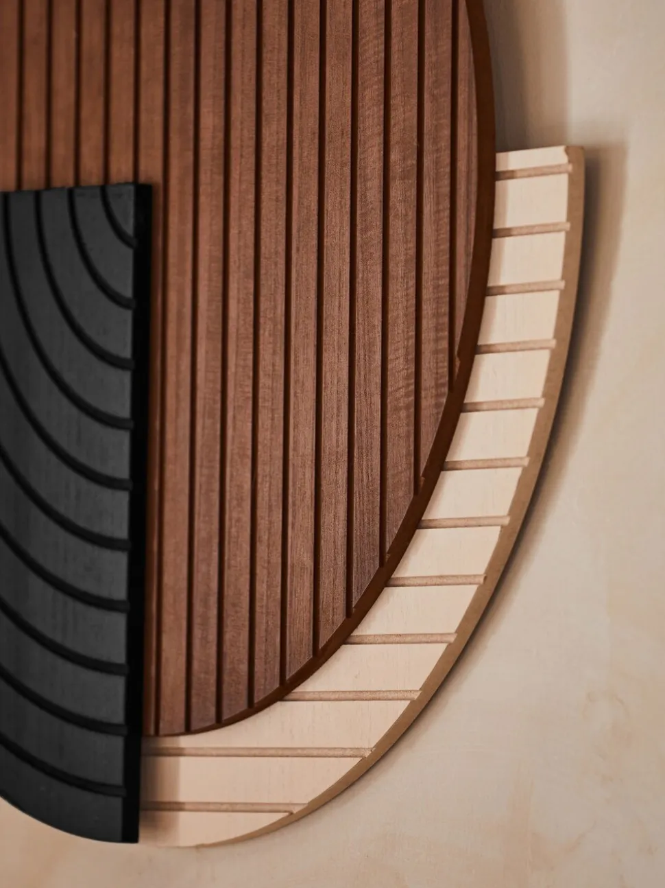 Bronx circulaire wanddecoratie van hout