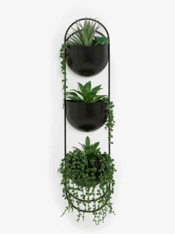 Bronx plantenpottenwandrek met kunstplanten