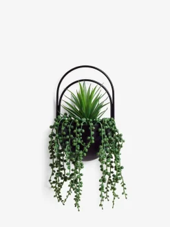 Bronx wandplaquette met kunstplanten