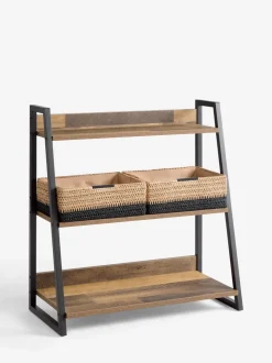 Bronx Woven Basket Storage Shelf Unit