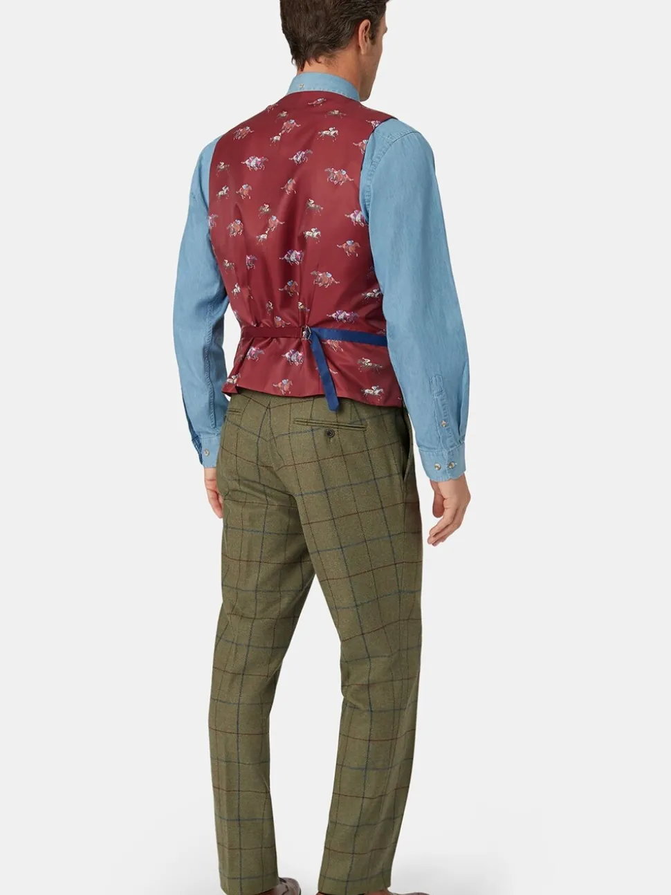 Brook Taverner Ruit wollen Pak gilet