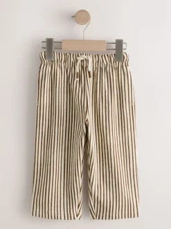 Brown & Ecru Stripe - Lightweight Joggers (3mths-7yrs)