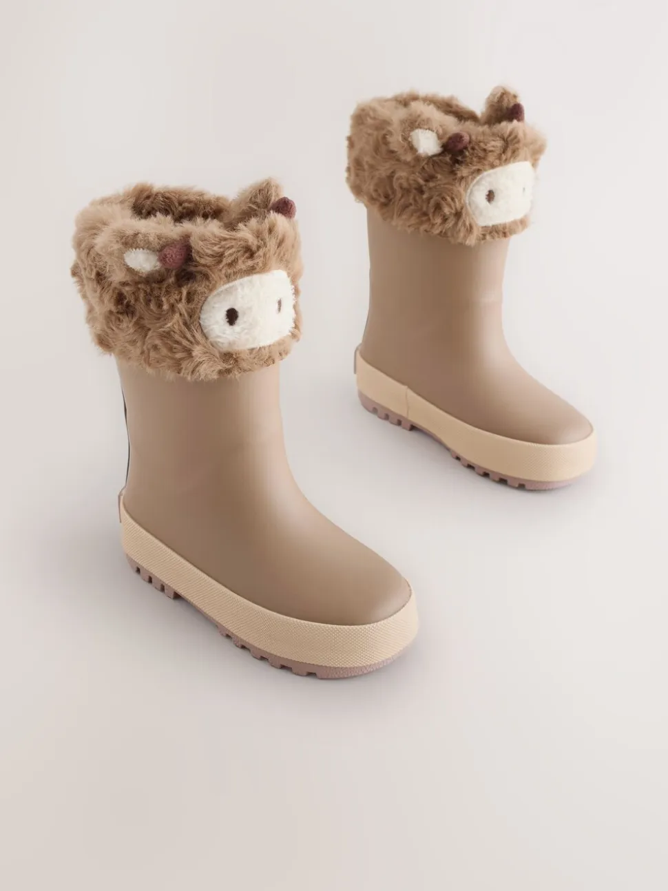 Brown Hamish Cow - Laarzen met gevoerde manchetten