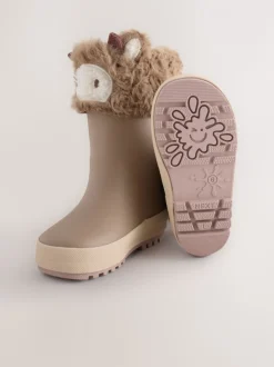 Brown Hamish Cow - Laarzen met gevoerde manchetten
