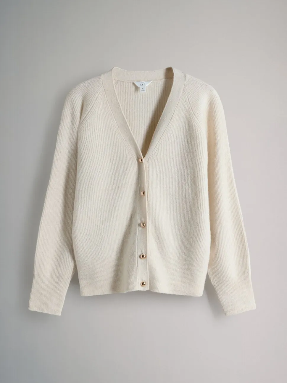 Brown Marl/Cream - The Set 2 Pack Chunky Rib Knitted Cardigans With Wool