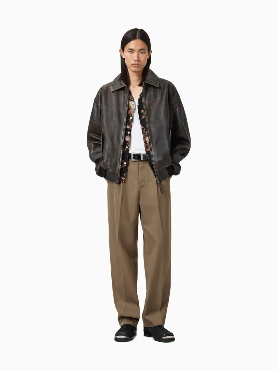 Bruin - AllSaints Tallis Straight Trousers
