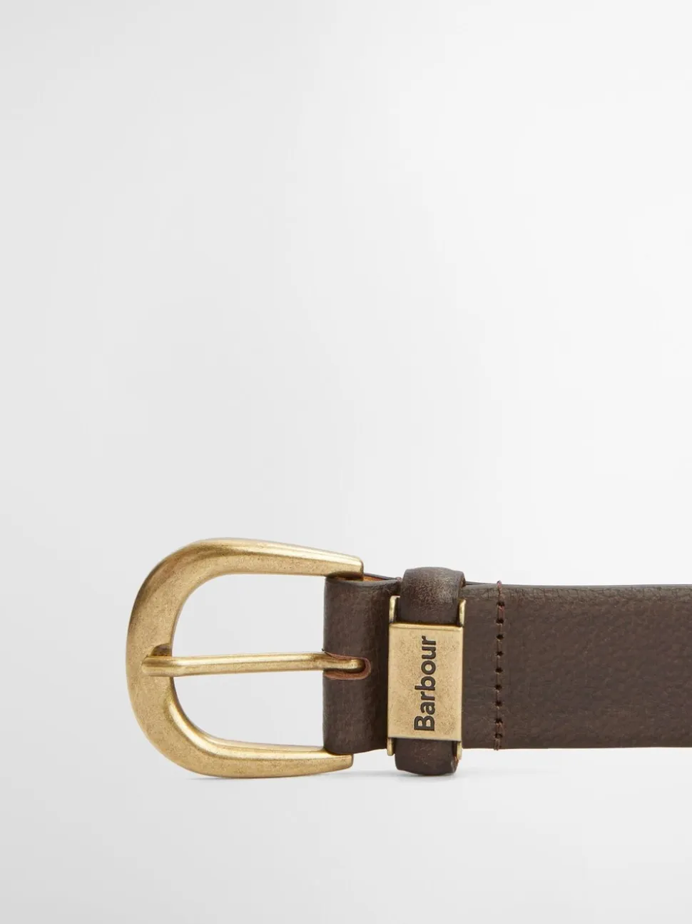 Bruin - Barbour® Clyde leren riem